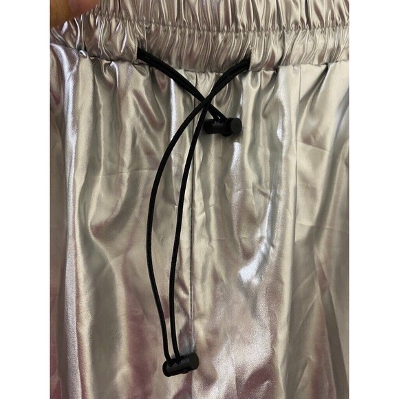 ROMWE Grunge Punk Men's Drawstring Belt Pu Leather Utility Cargo Pants SILVER - Picture 6 of 16